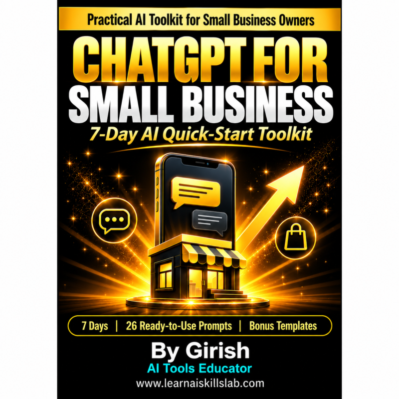 ChatGPT for Small Business – 7-Day AI Quick-Start Toolkit eBook cover